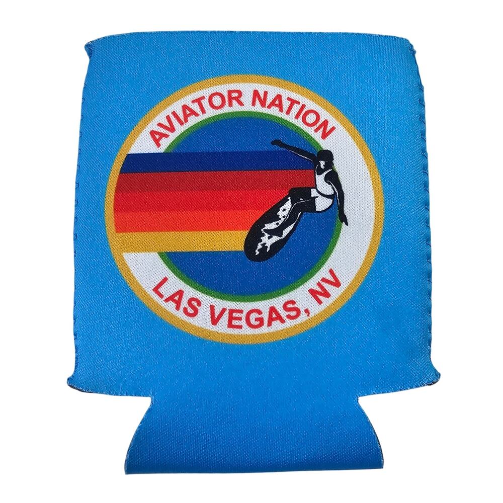 Aviator Nation Las Vegas‎ Drink Coozie Insulation Holder. Blue multicolored